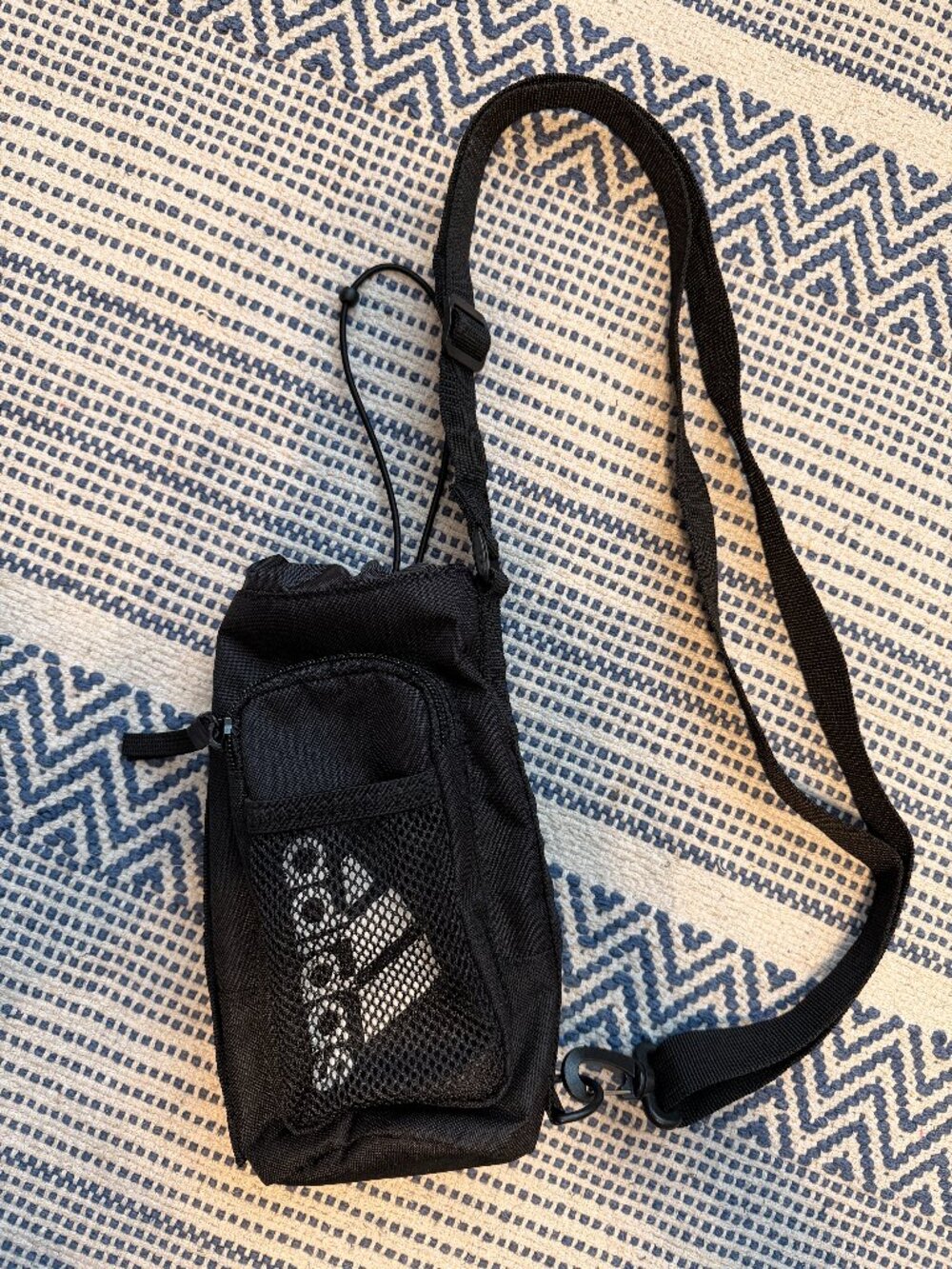 Adidas Crossbody Sling Bag with Water Bottle Holder | Black